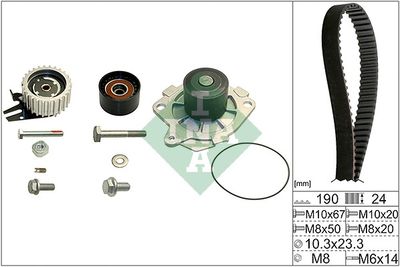 Water Pump & Timing Belt Kit Schaeffler INA 530 0624 30