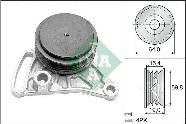 Schaeffler INA 531 0309 10 Tensioner Pulley, V-ribbed belt