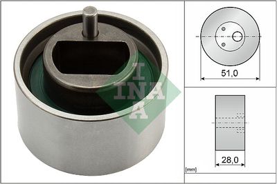 Tensioner Pulley, timing belt Schaeffler INA 531 0855 10