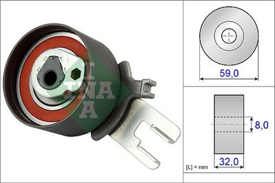 Tensioner Pulley, timing belt Schaeffler INA 531 0859 10