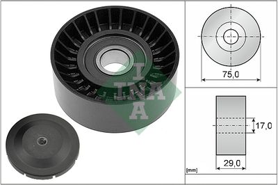 Deflection/Guide Pulley, V-ribbed belt Schaeffler INA 532 0536 10