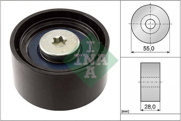 Schaeffler INA 532 0556 10 Deflection/Guide Pulley, V-ribbed belt