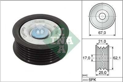 Deflection/Guide Pulley, V-ribbed belt Schaeffler INA 532 0629 10