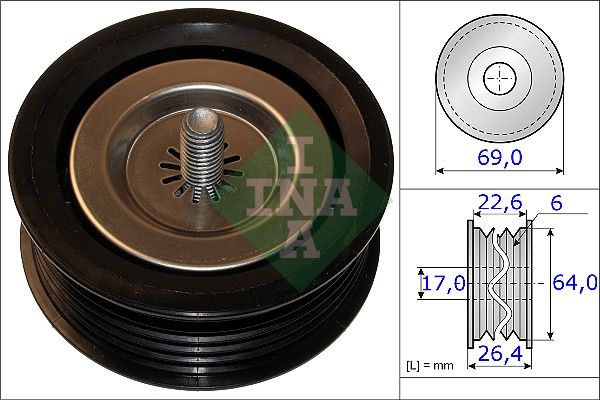 Schaeffler INA 532 0671 10 Deflection/Guide Pulley, V-ribbed belt