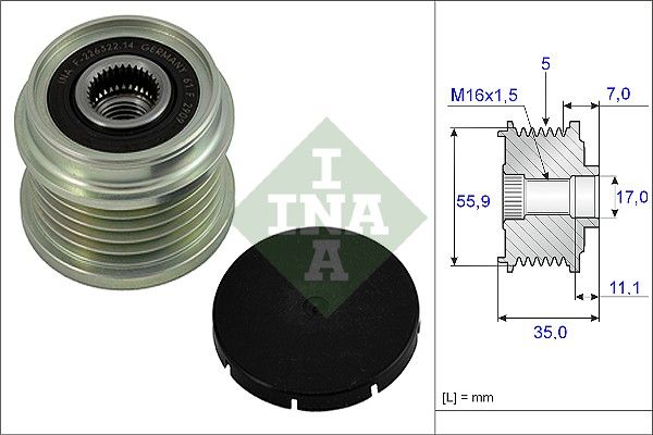 Schaeffler INA 535 0008 10 Alternator Freewheel Clutch