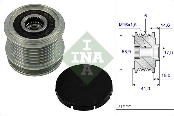 Schaeffler INA 535 0010 10 Alternator Freewheel Clutch