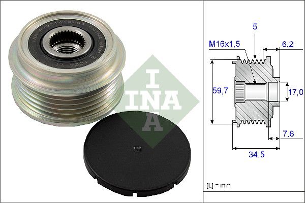 Schaeffler INA 535 0034 10 Alternator Freewheel Clutch