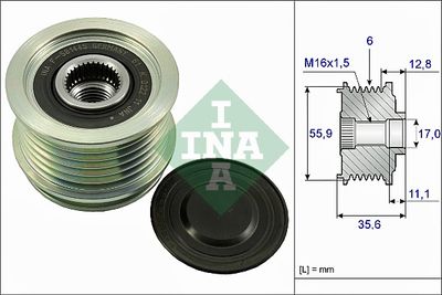 Alternator Freewheel Clutch Schaeffler INA 535 0041 10