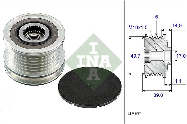 Schaeffler INA 535 0050 10 Alternator Freewheel Clutch