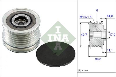 Alternator Freewheel Clutch Schaeffler INA 535 0050 10