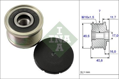 Alternator Freewheel Clutch Schaeffler INA 535 0080 10