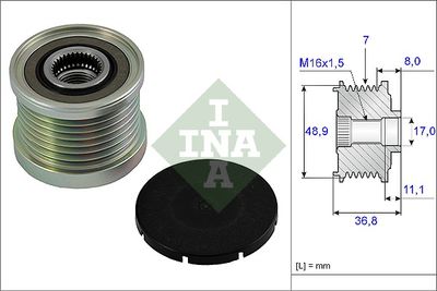 Alternator Freewheel Clutch Schaeffler INA 535 0081 10