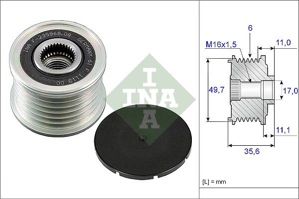 Schaeffler INA 535 0086 10 Alternator Freewheel Clutch