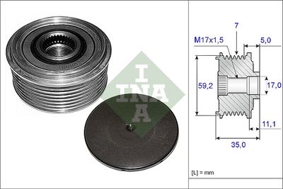 Alternator Freewheel Clutch Schaeffler INA 535 0087 10