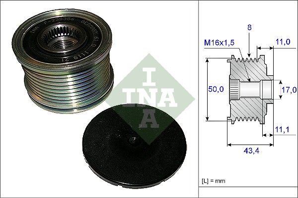 Schaeffler INA 535 0108 10 Alternator Freewheel Clutch