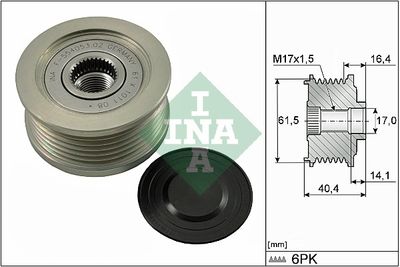 Alternator Freewheel Clutch Schaeffler INA 535 0115 10