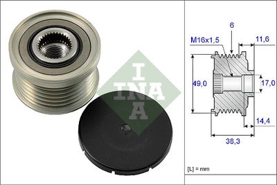 Alternator Freewheel Clutch Schaeffler INA 535 0127 10