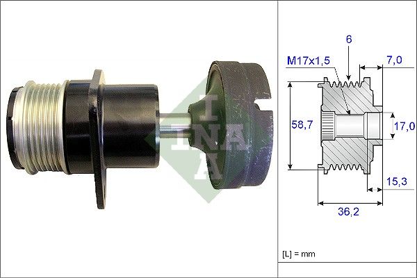 Schaeffler INA 535 0157 10 Alternator Freewheel Clutch