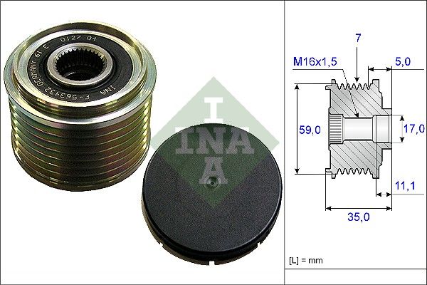 Schaeffler INA 535 0159 10 Alternator Freewheel Clutch