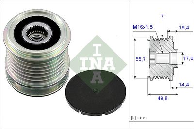 Alternator Freewheel Clutch Schaeffler INA 535 0165 10