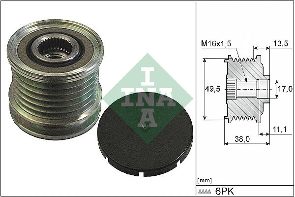 Schaeffler INA 535 0166 10 Alternator Freewheel Clutch