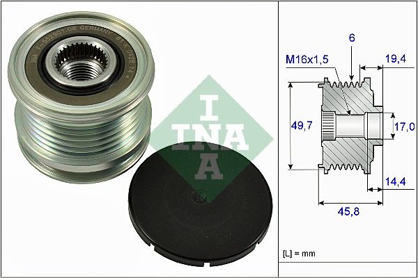 Schaeffler INA 535 0168 10 Alternator Freewheel Clutch