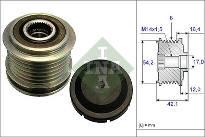 Alternator Freewheel Clutch Schaeffler INA 535 0181 10