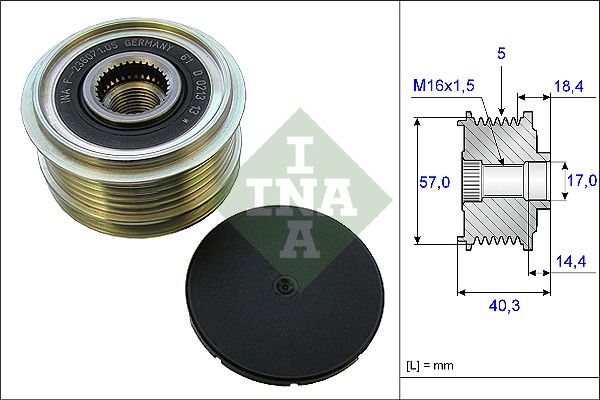 Schaeffler INA 535 0187 10 Alternator Freewheel Clutch