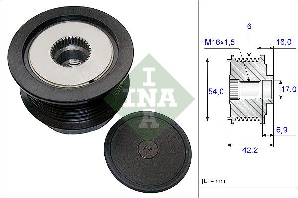 Schaeffler INA 535 0188 10 Alternator Freewheel Clutch