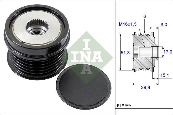 Schaeffler INA 535 0252 10 Alternator Freewheel Clutch