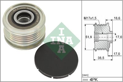 Alternator Freewheel Clutch Schaeffler INA 535 0346 10