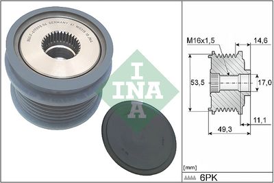 Alternator Freewheel Clutch Schaeffler INA 535 0364 10