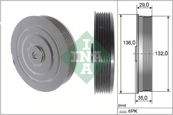 Schaeffler INA 544 0009 10 Belt Pulley, crankshaft