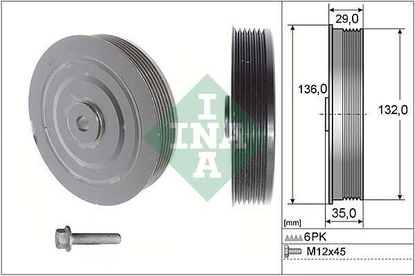 Schaeffler INA 544 0009 20 Belt Pulley Set, crankshaft