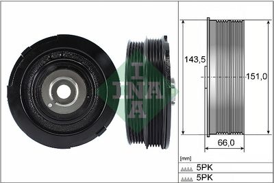 Belt Pulley, crankshaft Schaeffler INA 544 0069 10