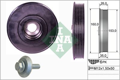 Belt Pulley Set, crankshaft Schaeffler INA 544 0079 20