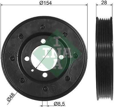 Belt Pulley, crankshaft Schaeffler INA 544 0081 10