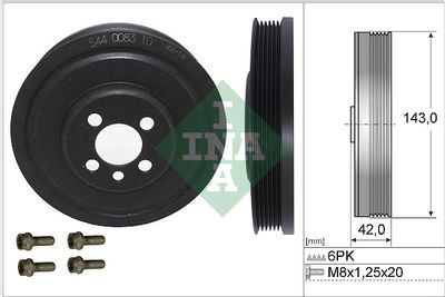 Belt Pulley Set, crankshaft Schaeffler INA 544 0083 20