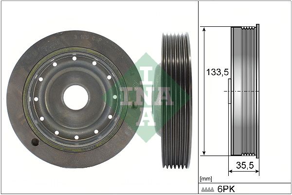 Schaeffler INA 544 0091 10 Belt Pulley, crankshaft