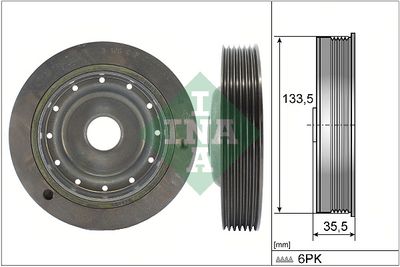 Belt Pulley, crankshaft Schaeffler INA 544 0091 10