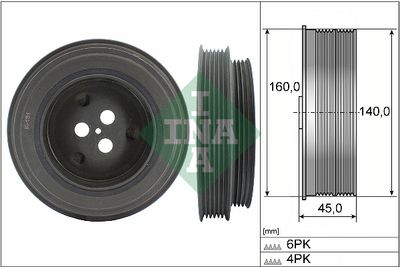 Belt Pulley, crankshaft Schaeffler INA 544 0131 10