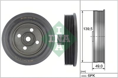 Belt Pulley, crankshaft Schaeffler INA 544 0139 10