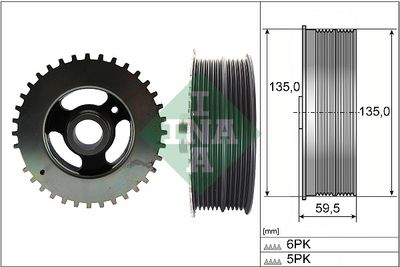 Belt Pulley, crankshaft Schaeffler INA 544 0152 10