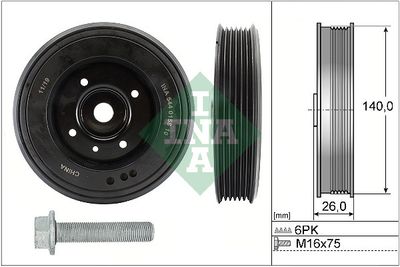 Belt Pulley Set, crankshaft Schaeffler INA 544 0158 20