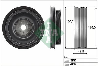 Belt Pulley, crankshaft Schaeffler INA 544 0161 10