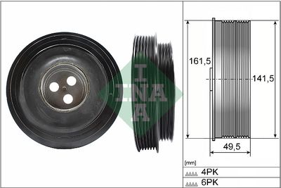 Belt Pulley, crankshaft Schaeffler INA 544 0166 10