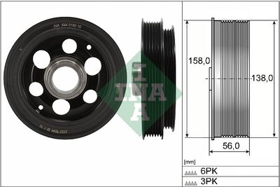 Belt Pulley, crankshaft Schaeffler INA 544 0180 10