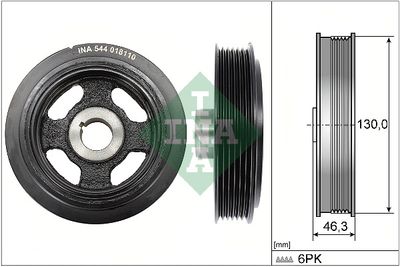 Belt Pulley, crankshaft Schaeffler INA 544 0181 10