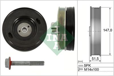 Belt Pulley Set, crankshaft Schaeffler INA 544 0509 20