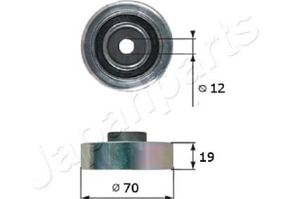 Deflection/Guide Pulley, V-ribbed belt JAPANPARTS RP-815